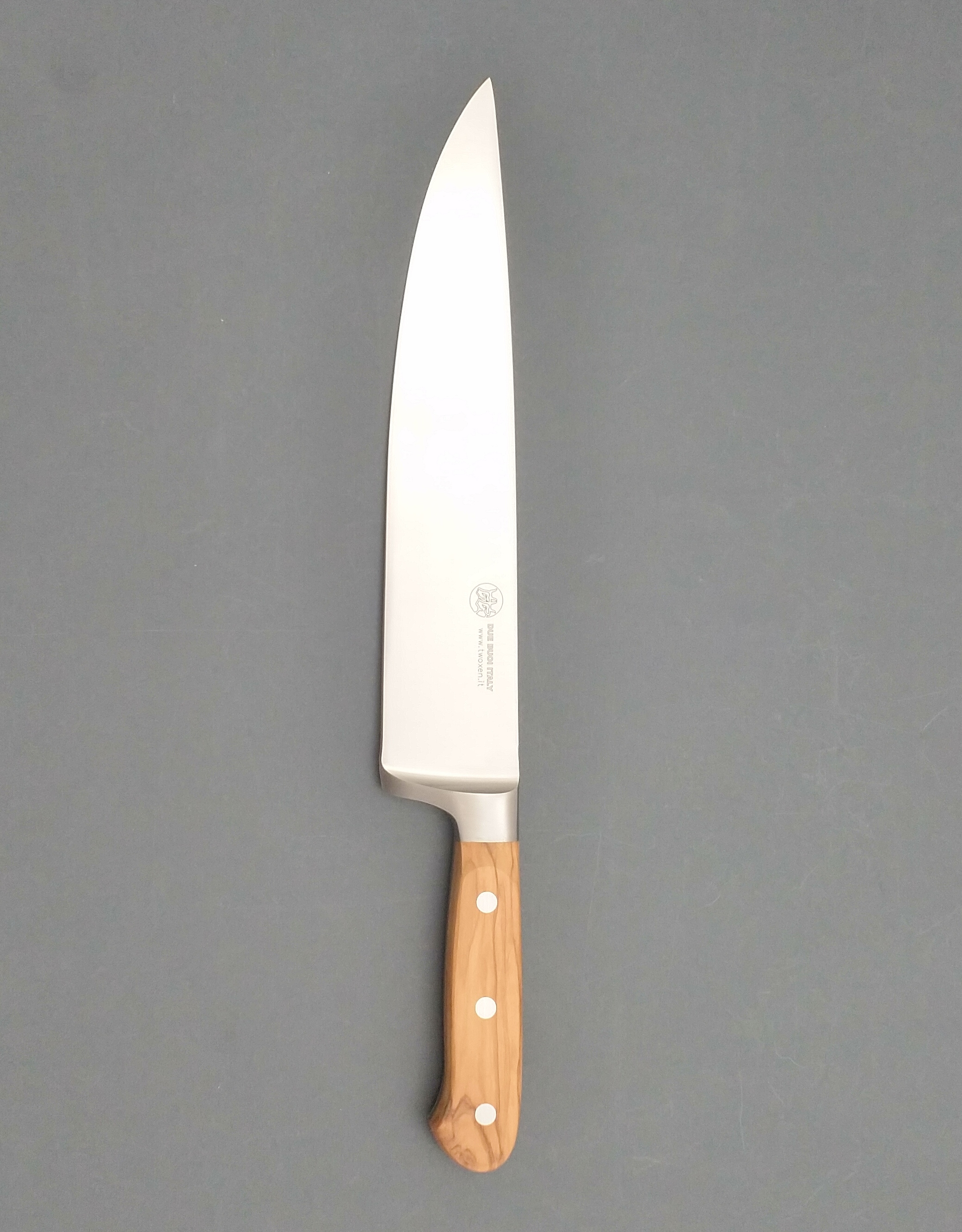Coltello Chef - manico olivo - cuoco - 24 cm - DUE BUOI Knives