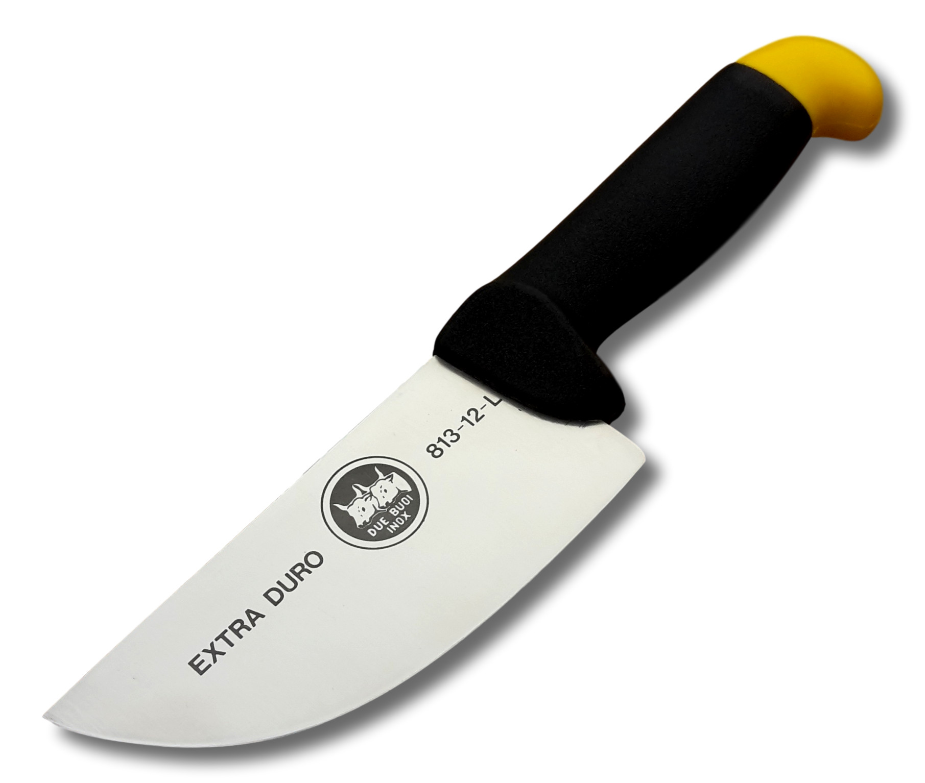 Il coltello Due Buoi da affettare largo per macellaio è uno strumento  professionale e di qualità, ideale per tagliare con precisione e facilità  la carne cruda. La sua lama in acciaio inossidabile