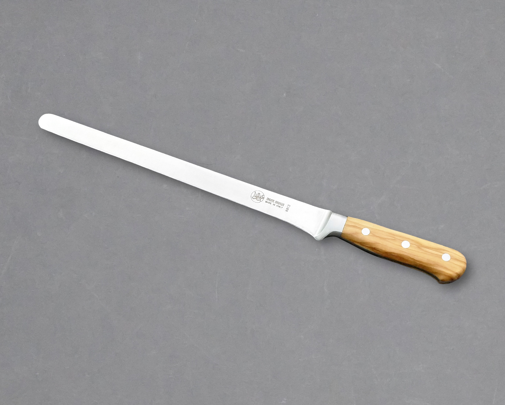 Coltello Prosciutto - manico olivo 28 cm - DUE BUOI Knives