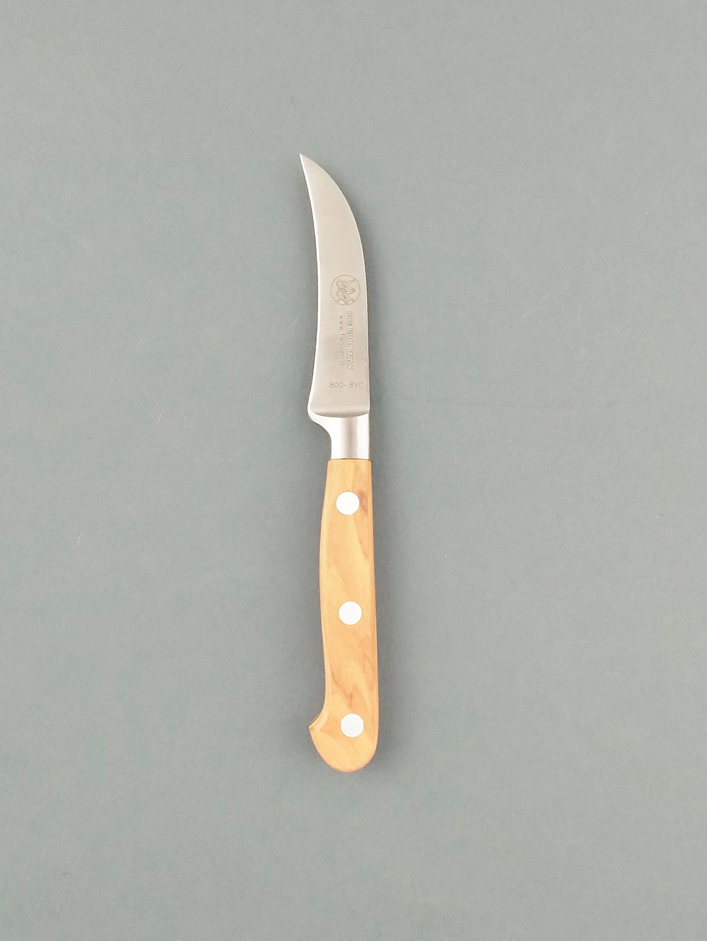 Spelucchino - Curvo - 8 cm - manico olivo - DUE BUOI Knives